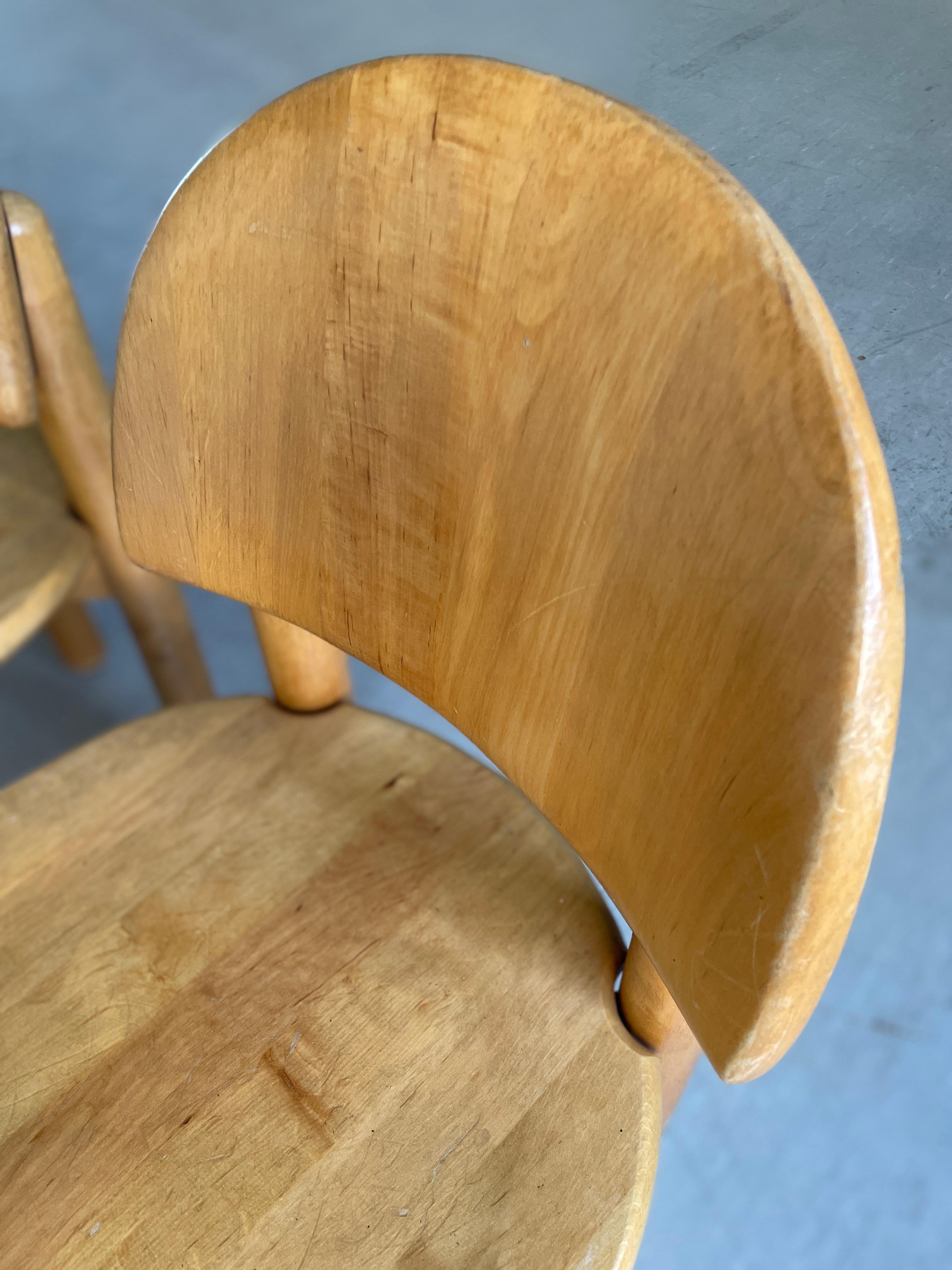 Set of 6 1970's Rainer Daumiller solid beechwood dining chairs, Denmark im Angebot 10