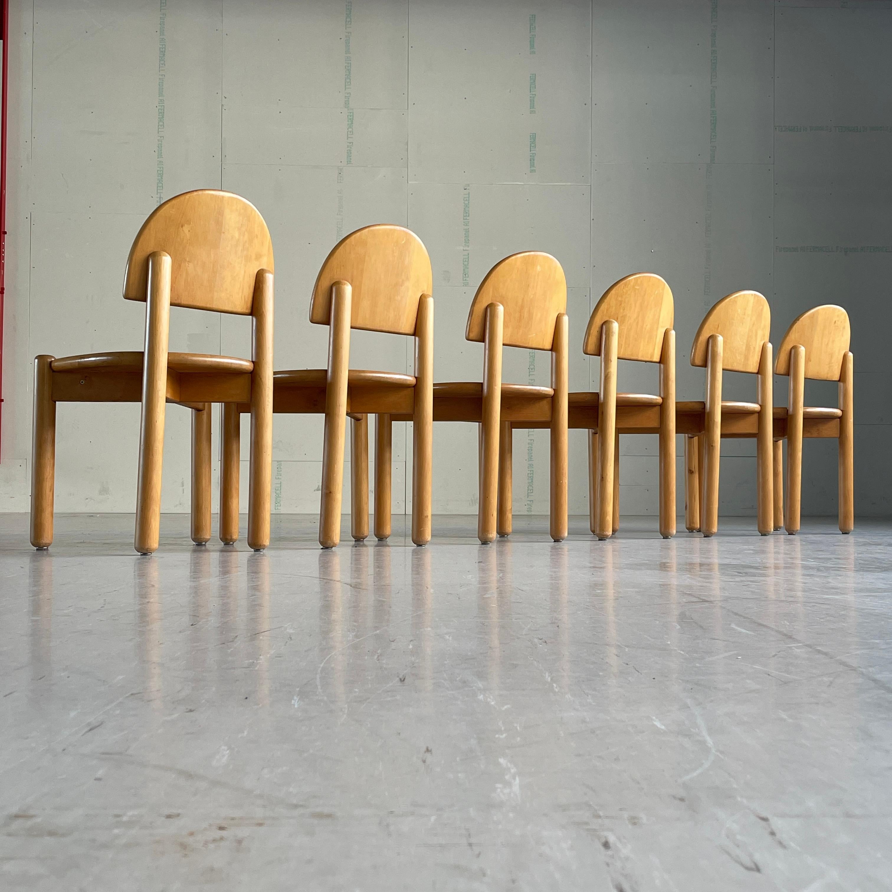 Set of 6 1970's Rainer Daumiller solid beechwood dining chairs, Denmark im Angebot 11
