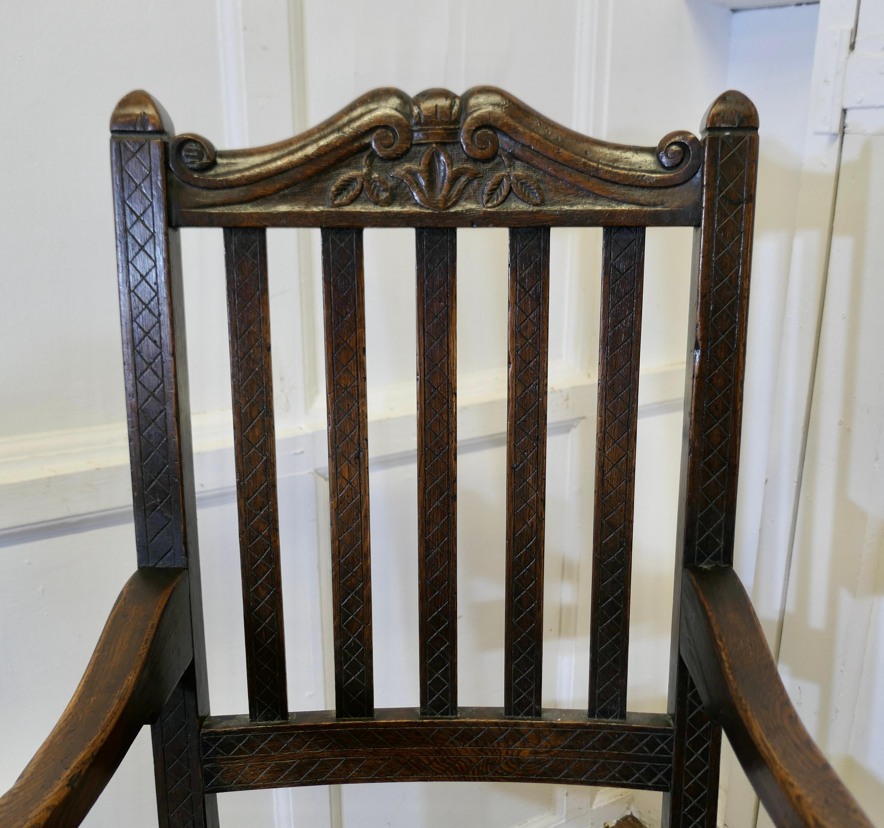 Set of 6 19th Century Country dining Chairs   This is a charming set of   For Sale 8