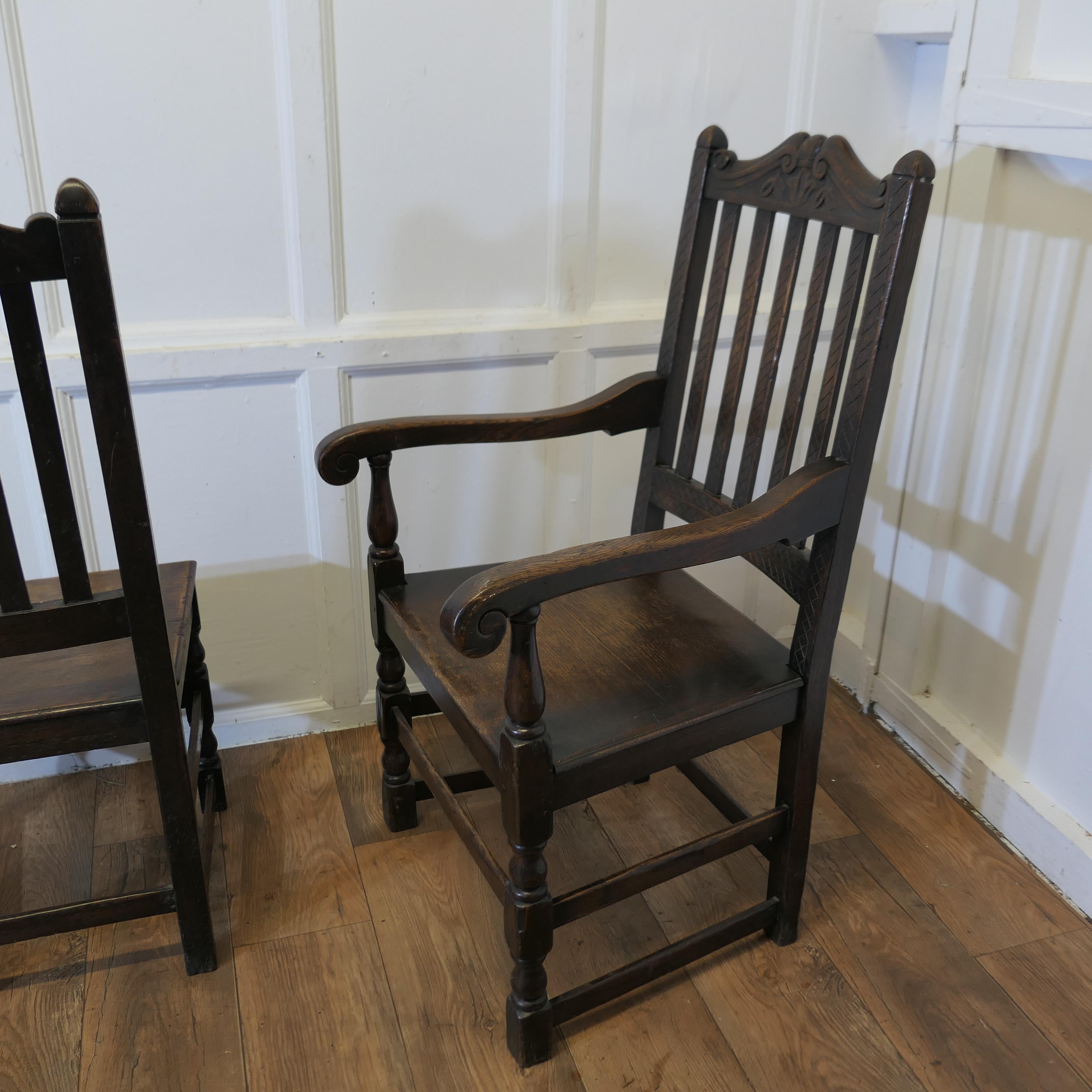Set of 6 19th Century Country dining Chairs   This is a charming set of   For Sale 4