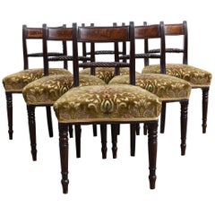 Set of 6 19th Century English George III Mahogany Dining Chairs