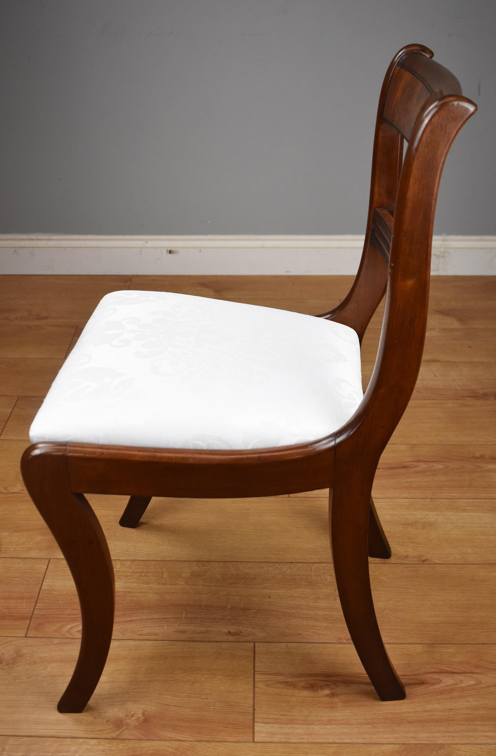 Set of 6 19th Century English Regency Style Mahogany Dining Chairs 4