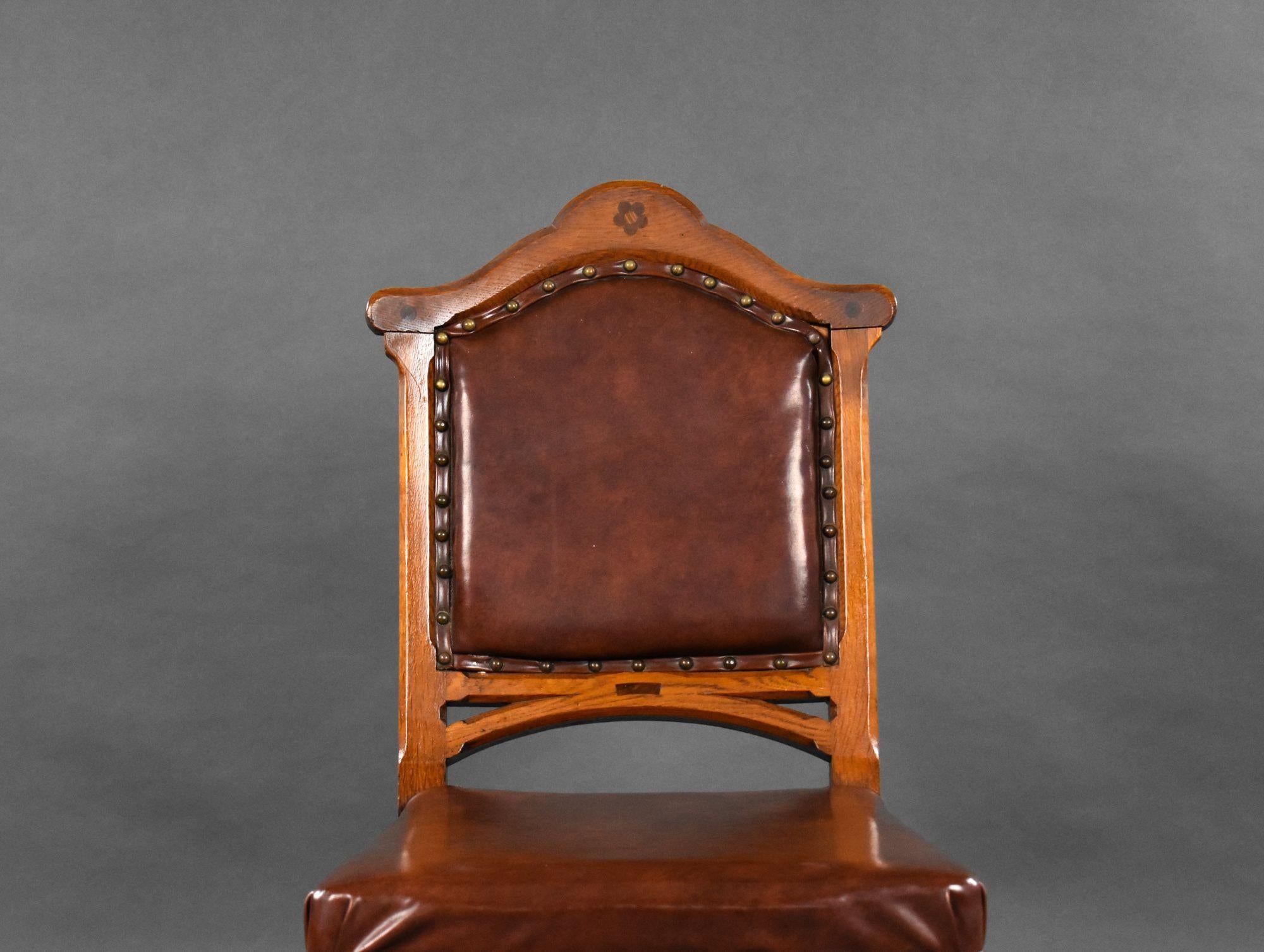 Satz von 6 englischen viktorianischen Eichen-Esszimmerstühlen des 19 (19. Jahrhundert) im Angebot