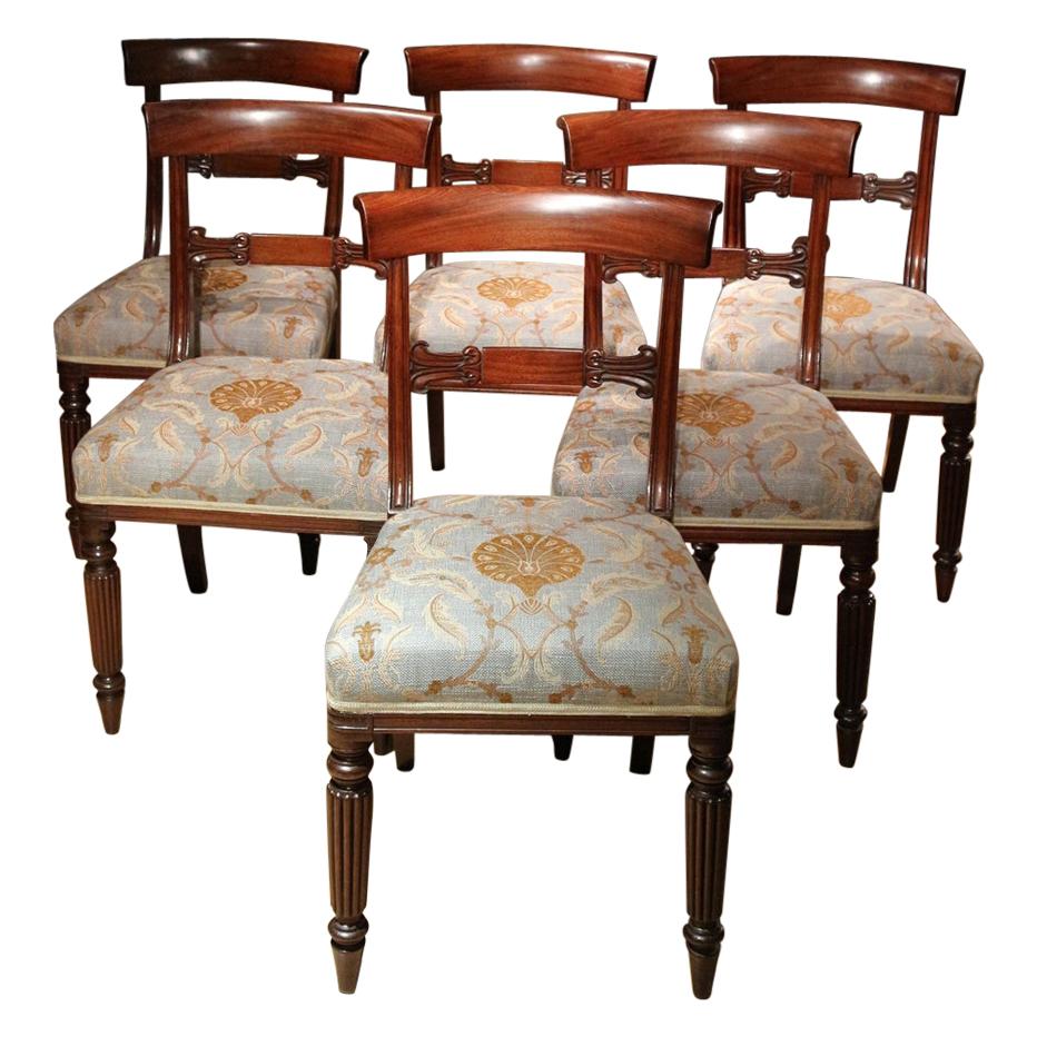 Set of 6 19th Century Mahogany Dining Chairs