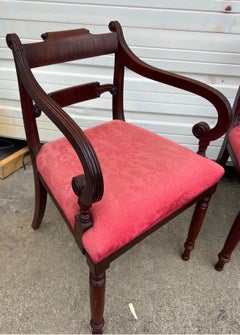 Set of 6 19th Century Mahogany English Regency Dining Chairs