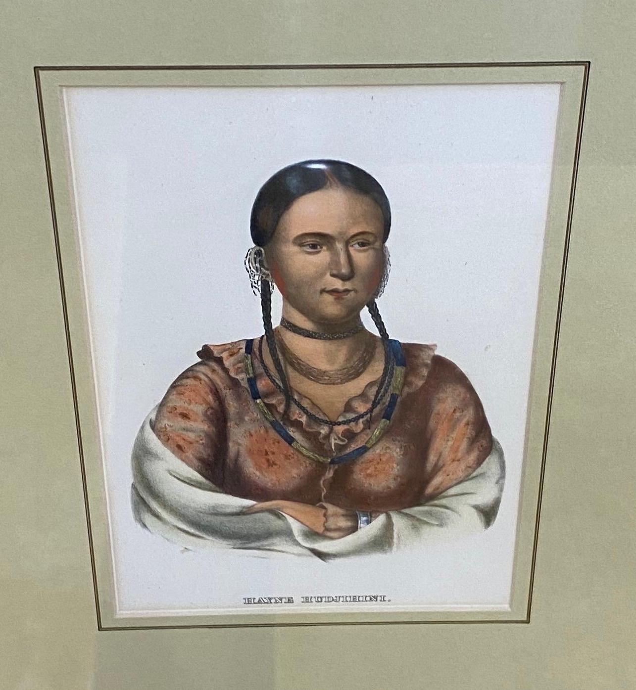 Paper Set of 6 19th Century McKenney and Hall Portraits of Native Americans For Sale