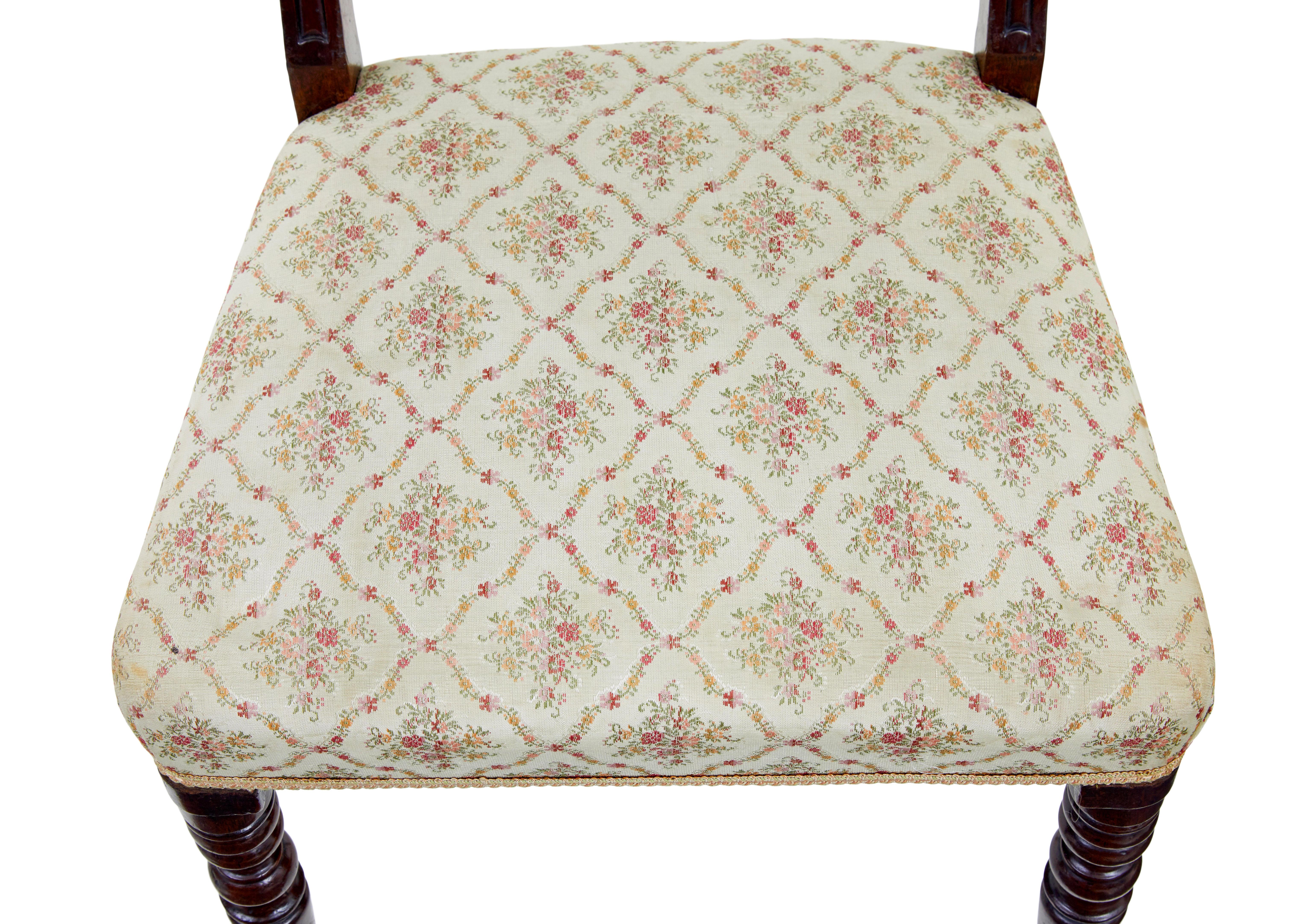 Set of 6 19th century Regency mahogany dining chairs For Sale 1