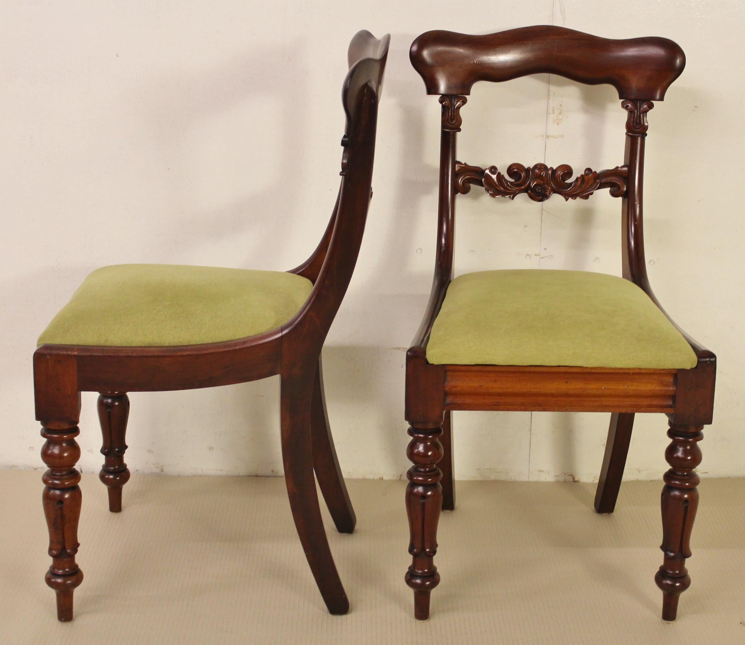 Set of 6 19th Century Victorian Mahogany Dining Chairs 1