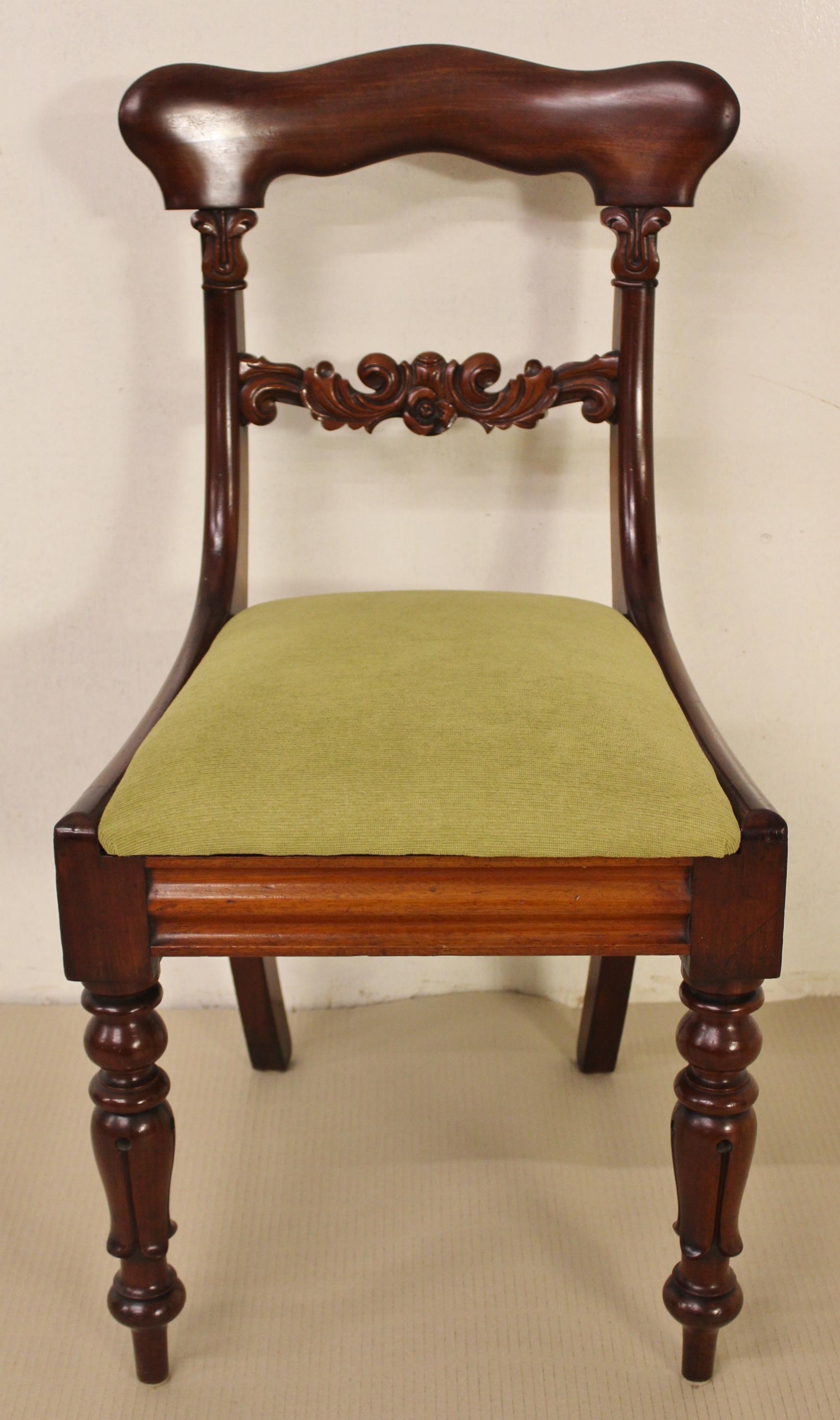 Set of 6 19th Century Victorian Mahogany Dining Chairs 3