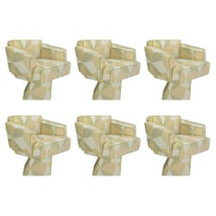 Set of 6 21st Century Bru Tel Dining Chair Made in Portugal by Malabar