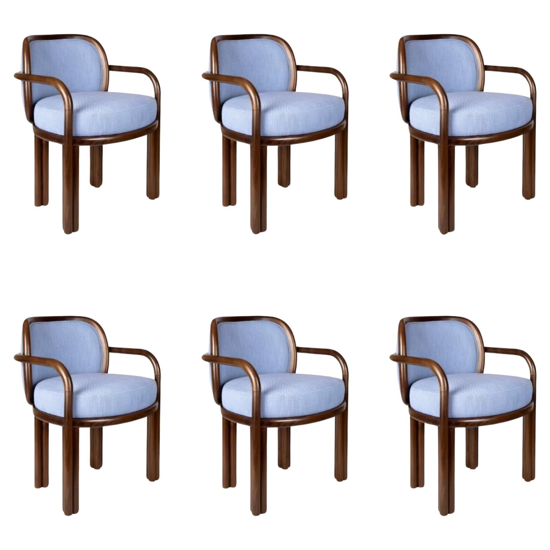 Lot de 6 chaises de salle à manger A James du 21e siècle en Wood Wood par Wood Tailors