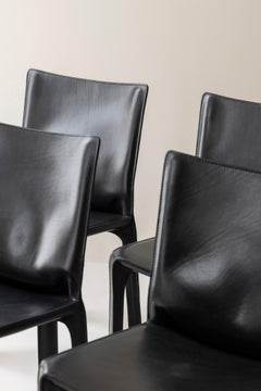 Ensemble de 6 chaises Cab 412 de Mario Bellini pour Cassina, Italie, 1977