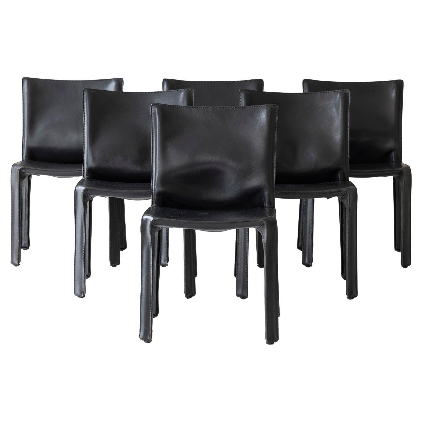 Juego de 6 Sillas Cabina "412" de Mario Bellini para Cassina, Italia, 1977 en venta