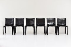 Set of 6 “413” CAB Chairs by Mario Bellini for Cassina, Italy, 1977