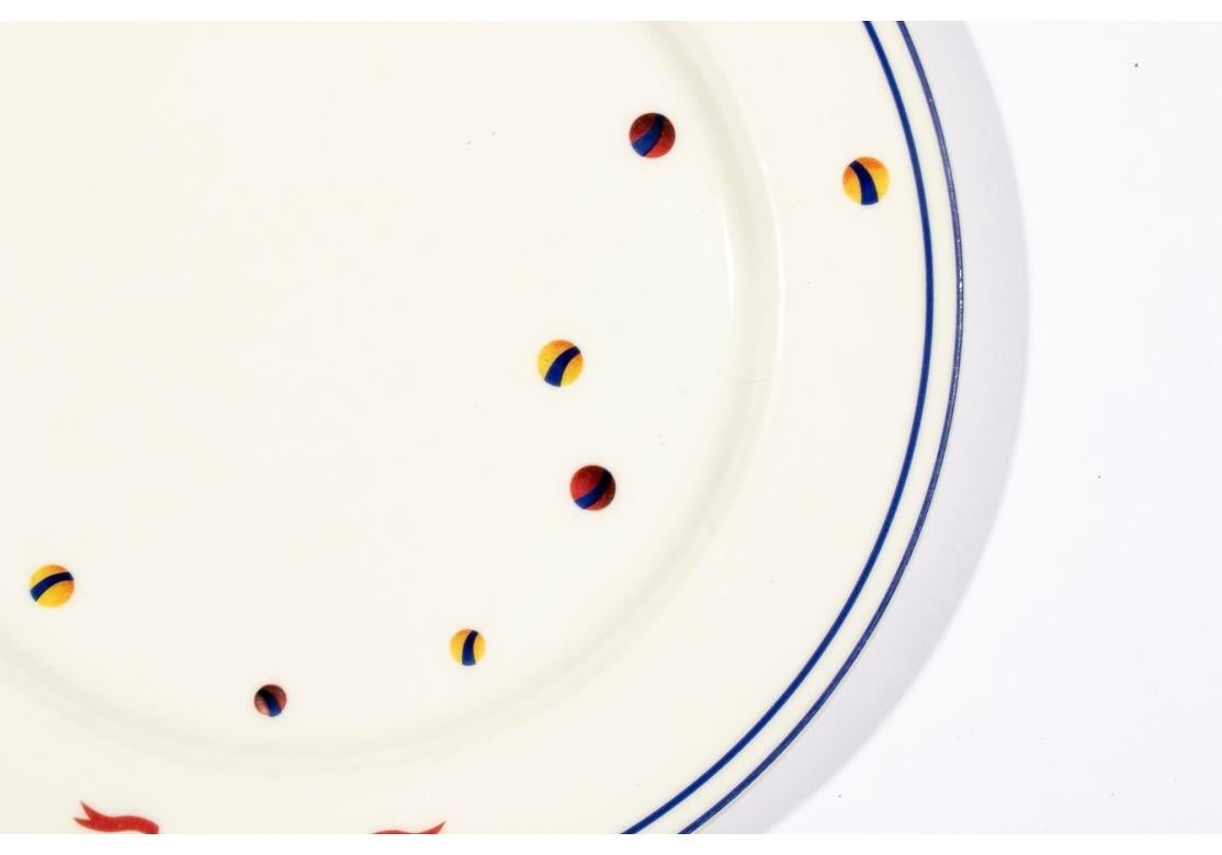 20ième siècle Ensemble de 6 assiettes plates 10 1/2
