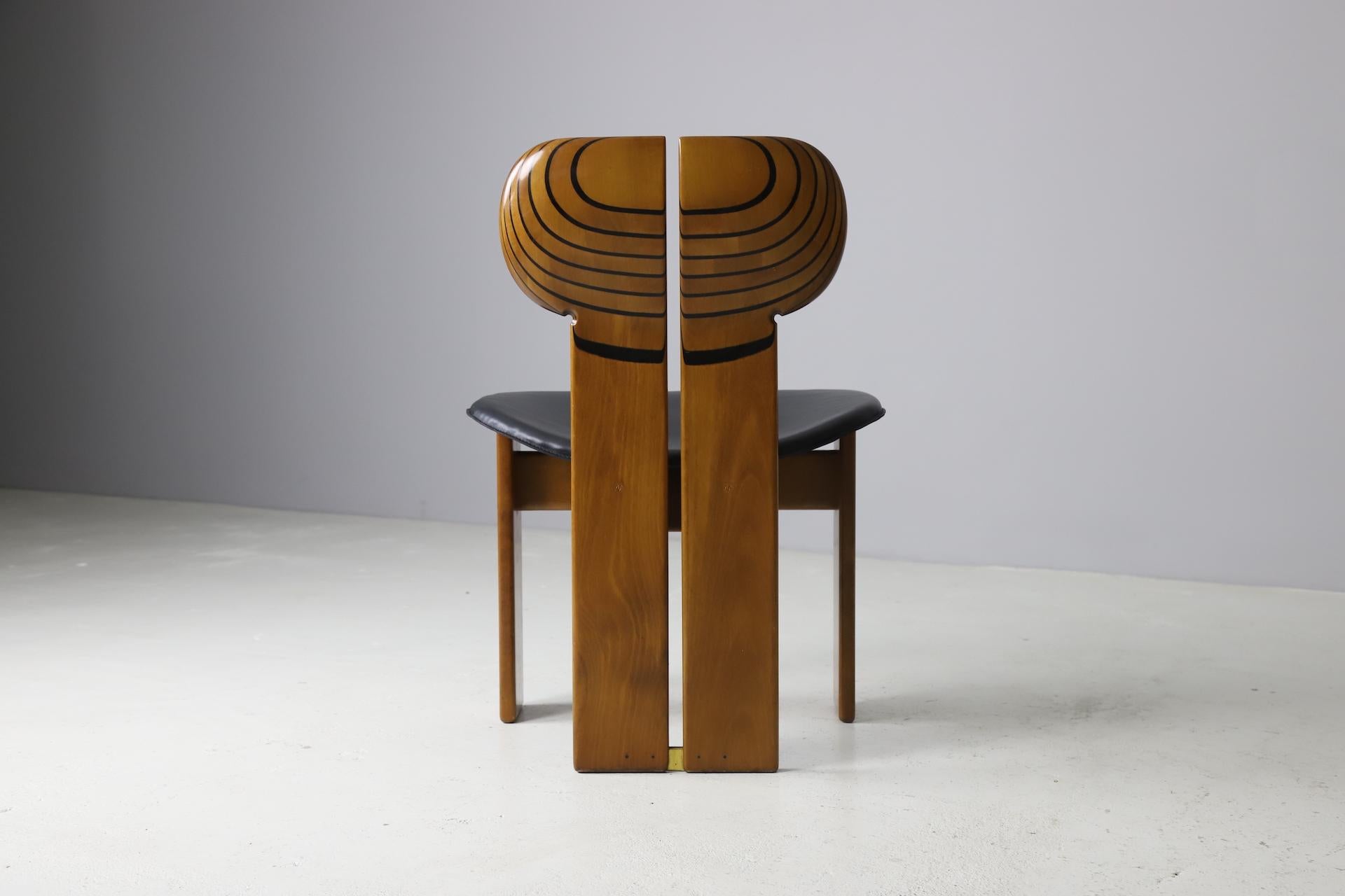 Set of 6 ‘Africa’ Chairs by Afra & Tobia Scarpa for Maxalto, 1975 For Sale 10