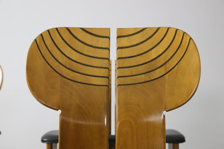 Set of 6 'Africa' Chairs by Afra & Tobia Scarpa for Maxalto, Italy 1975 2