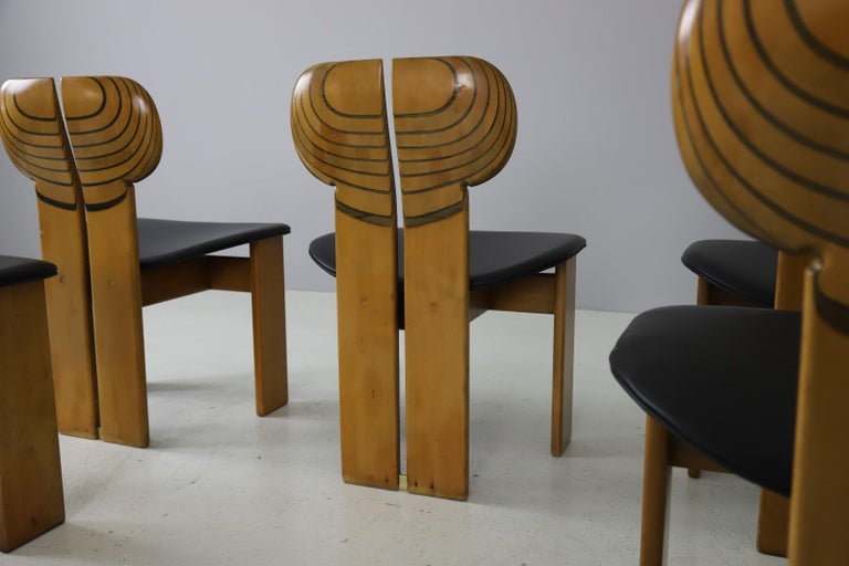 Set of 6 'Africa' Chairs by Afra & Tobia Scarpa for Maxalto, Italy 1975 3