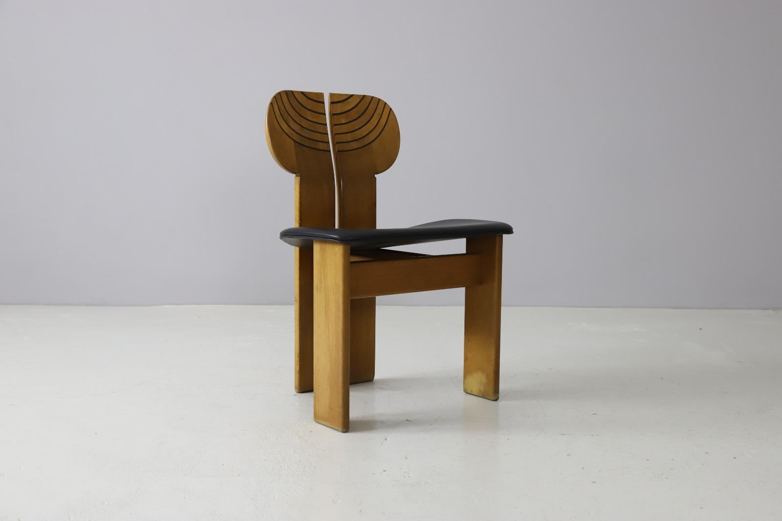 Set of 6 'Africa' Chairs by Afra & Tobia Scarpa for Maxalto, Italy 1975 8