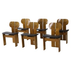 Set of 6 'Africa' Chairs by Afra & Tobia Scarpa for Maxalto, Italy 1975