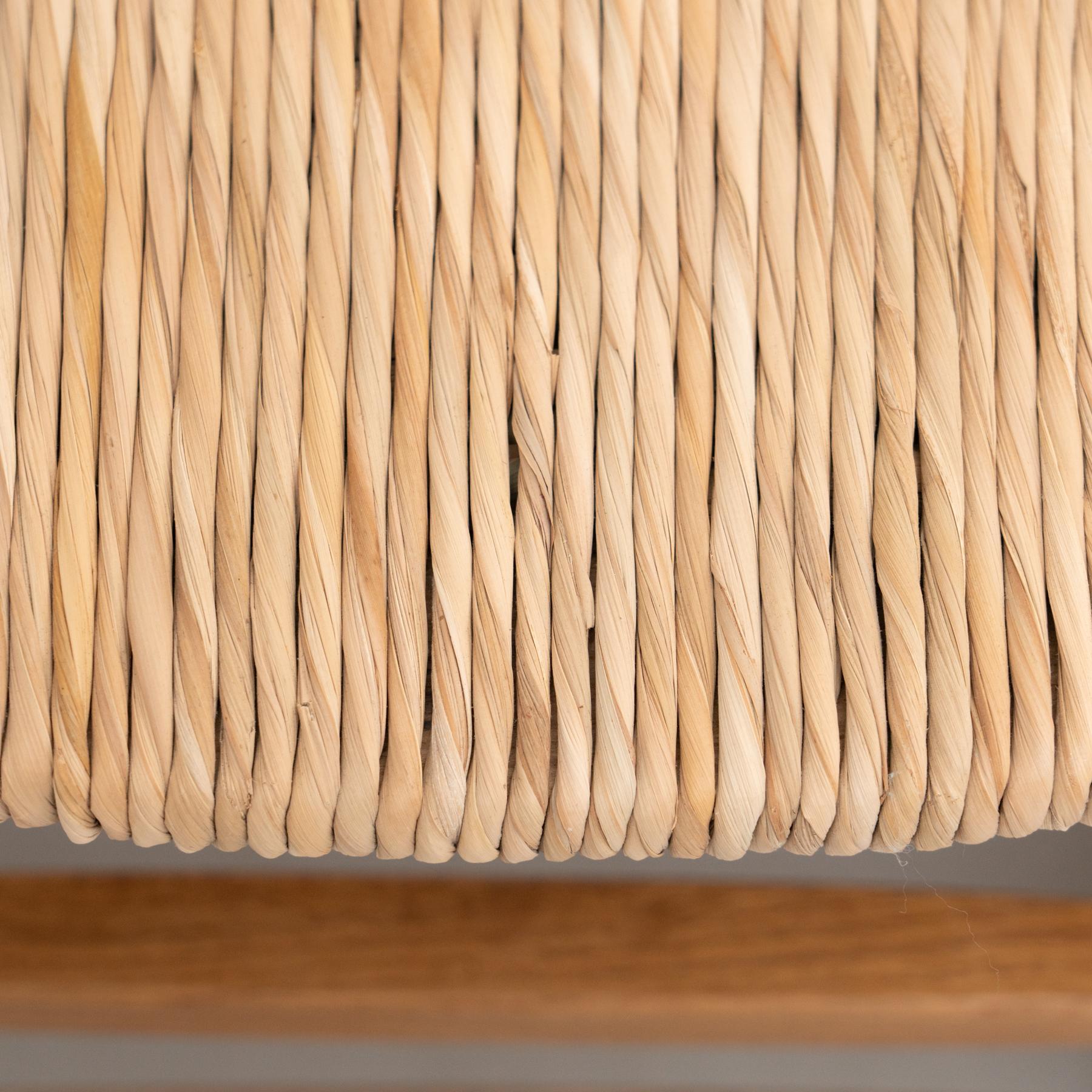 Set of 6 After Charlotte Perriand n.19 Chairs, Wood Rattan, Mid-Century Modern in vendita 1