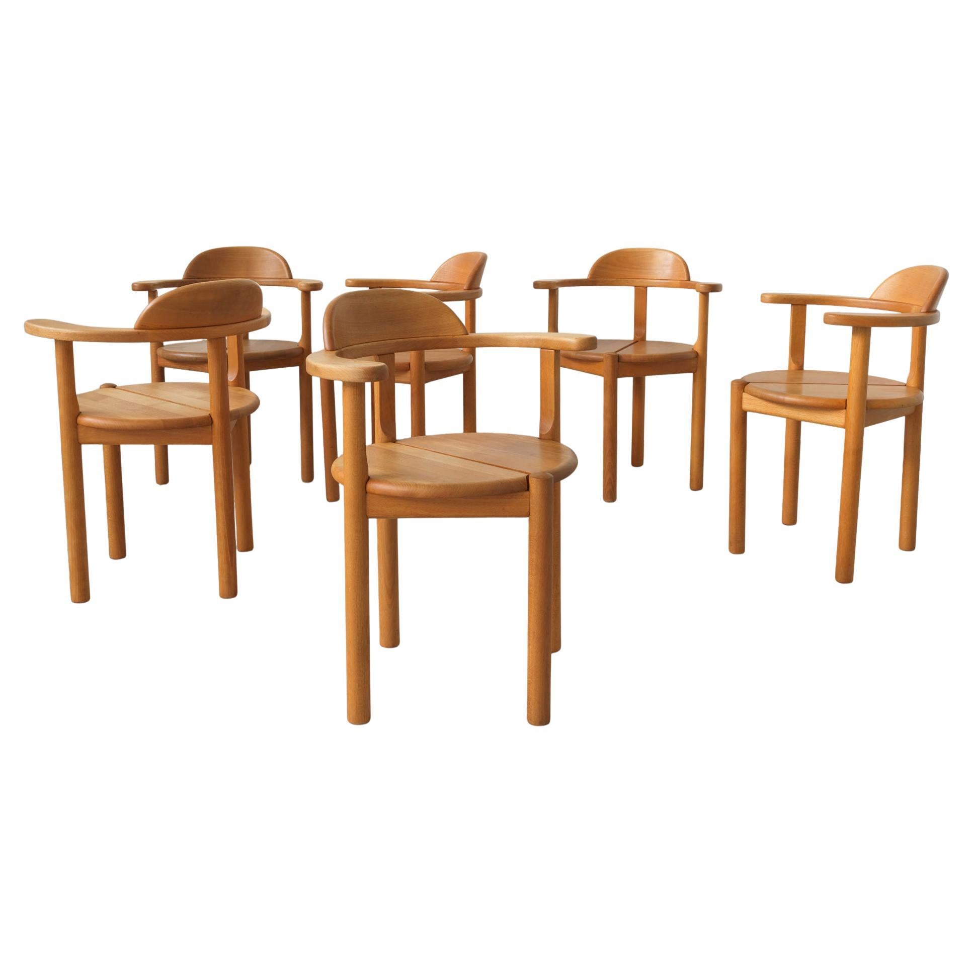 6er-Set  Stühle aus Erlenholz, Dänemark 1980er im Angebot
