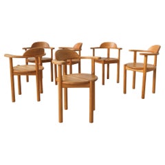 6er-Set  Stühle aus Erlenholz, Dänemark 1980er