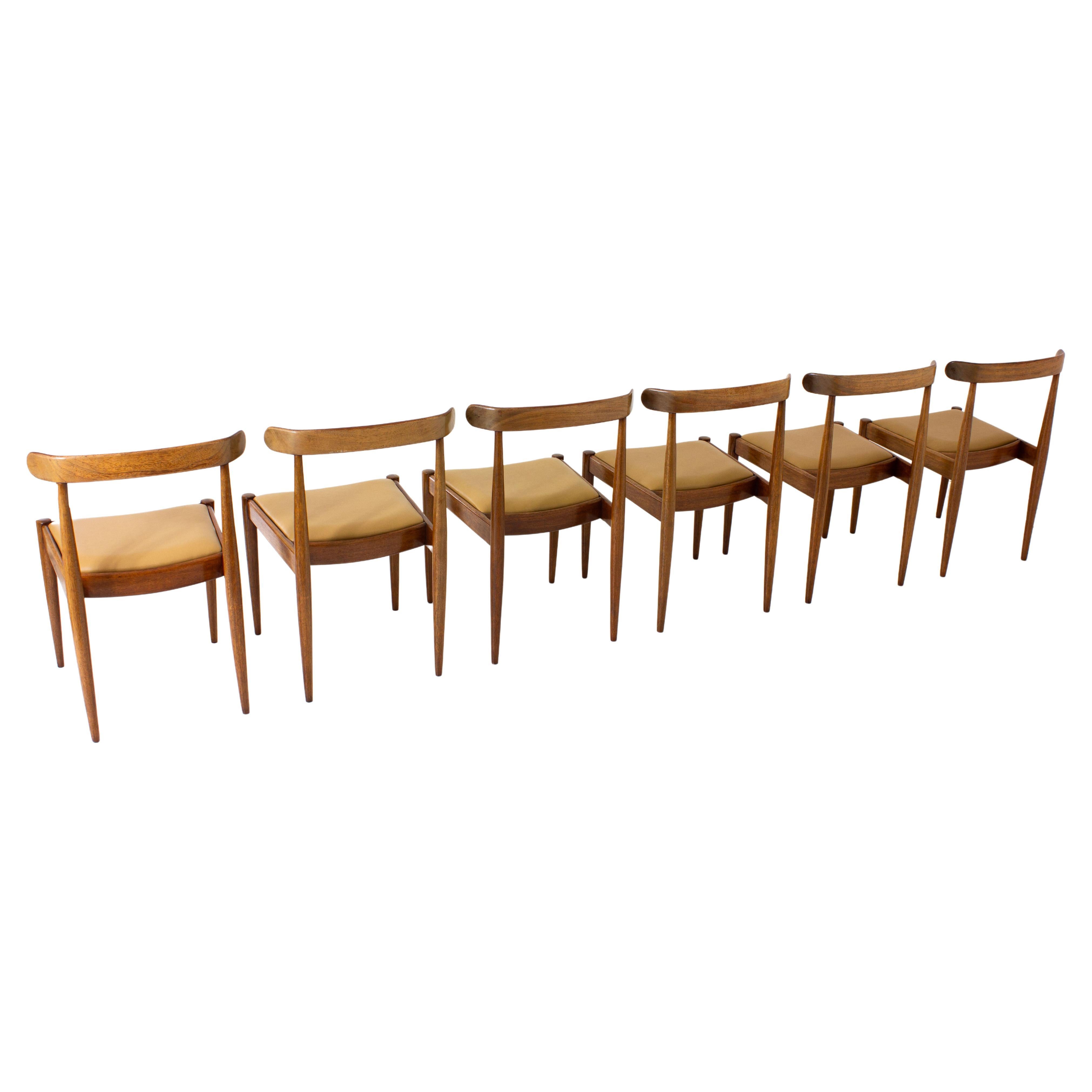 Set of 6 Alfred Hendrickx Dining Chairs, Belgium, 1960s