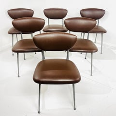 Set of 6 Aluminum Gazelle Chairs by Shelby Williams