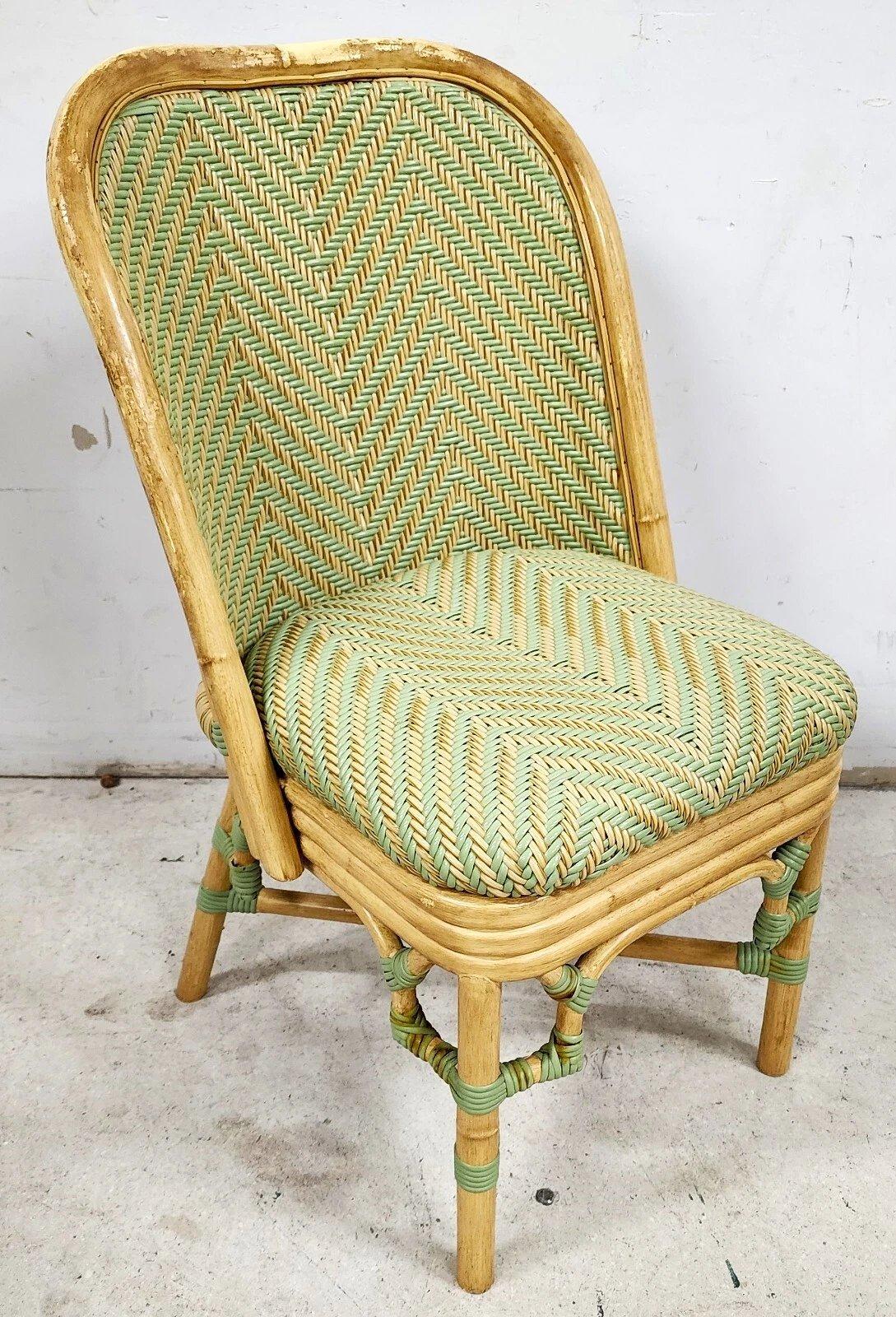 Set of 6 Aluminum Outdoor Dining Chairs by Lane In Good Condition For Sale In Lake Worth, FL