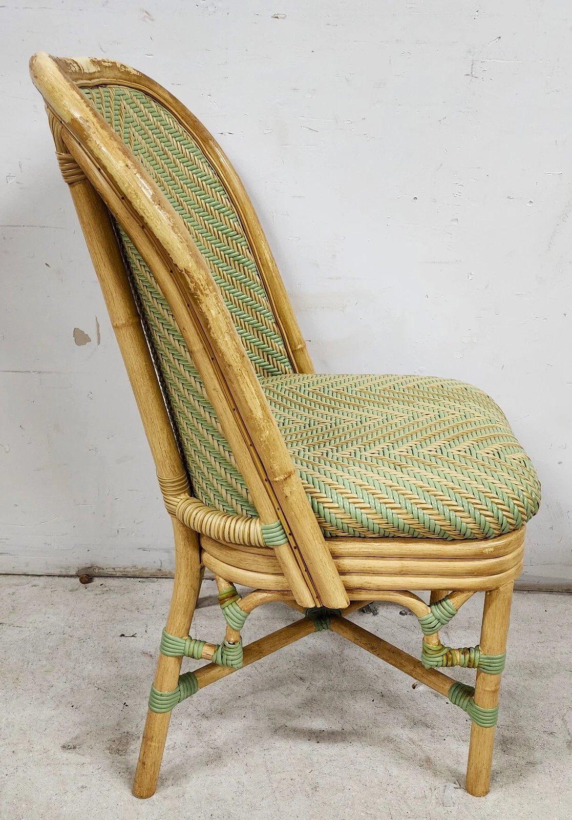 Late 20th Century Set of 6 Aluminum Outdoor Dining Chairs by Lane For Sale