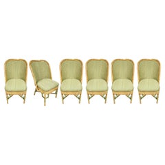 Set of 6 Aluminum Outdoor Dining Chairs by Lane