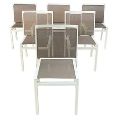 Set of 6 Aluminum Patio Chairs by Janus et Cie