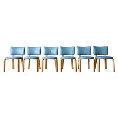 Set of 6 Alvar Aalto Leather No. 62 Chairs