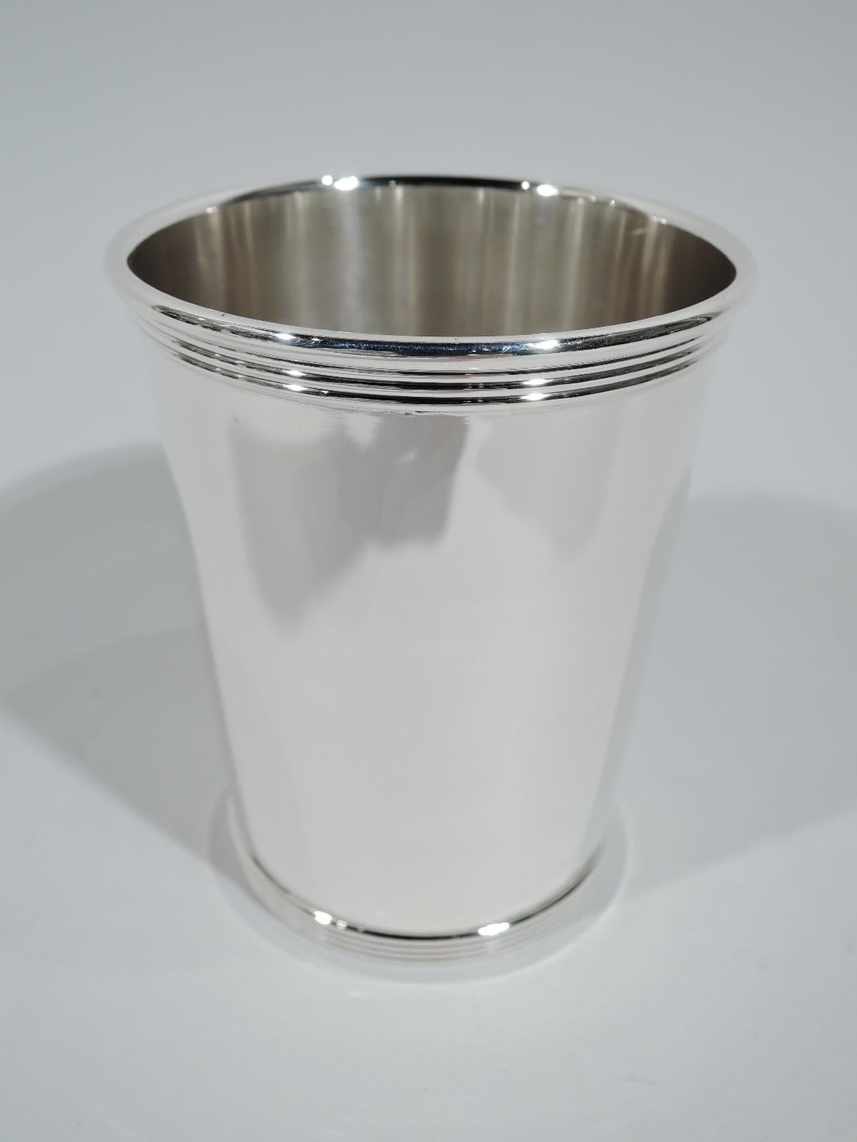 Modern Set of 6 Alvin Traditional Sterling Silver Mint Julep Cups