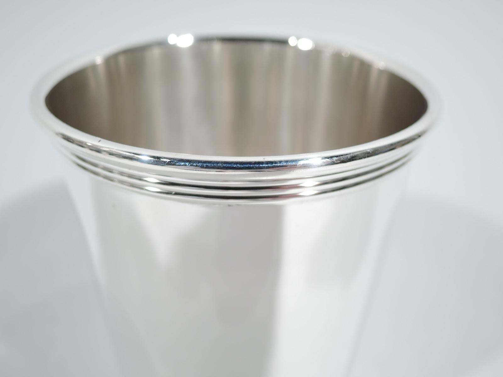 American Set of 6 Alvin Traditional Sterling Silver Mint Julep Cups