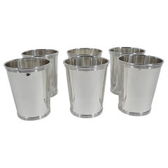 Set of 6 Alvin Traditional Sterling Silver Mint Julep Cups