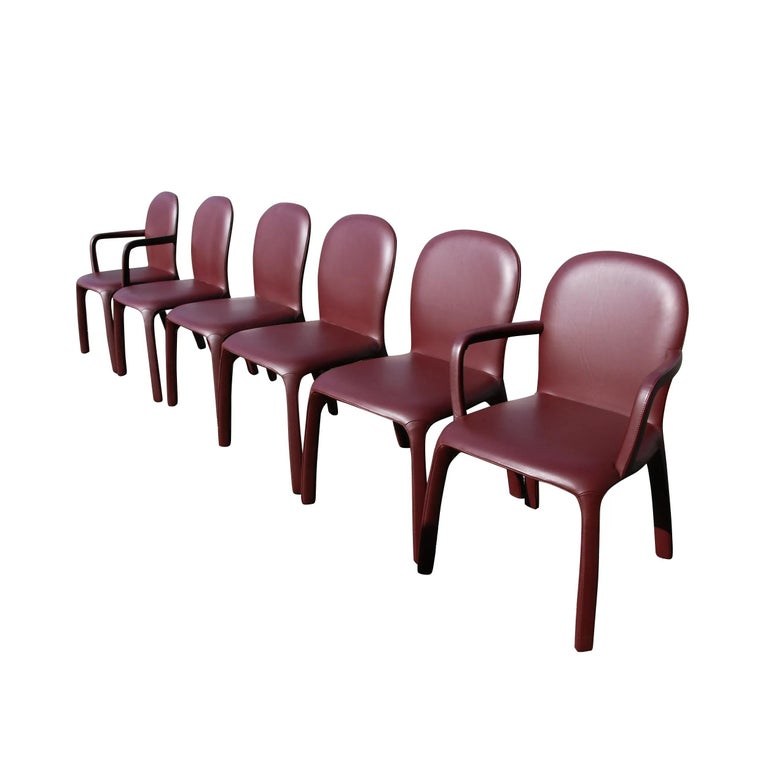 Italian Set of 6 “Amelie” Dining Chairs by Claudio Bellini for Poltrona Frau For Sale