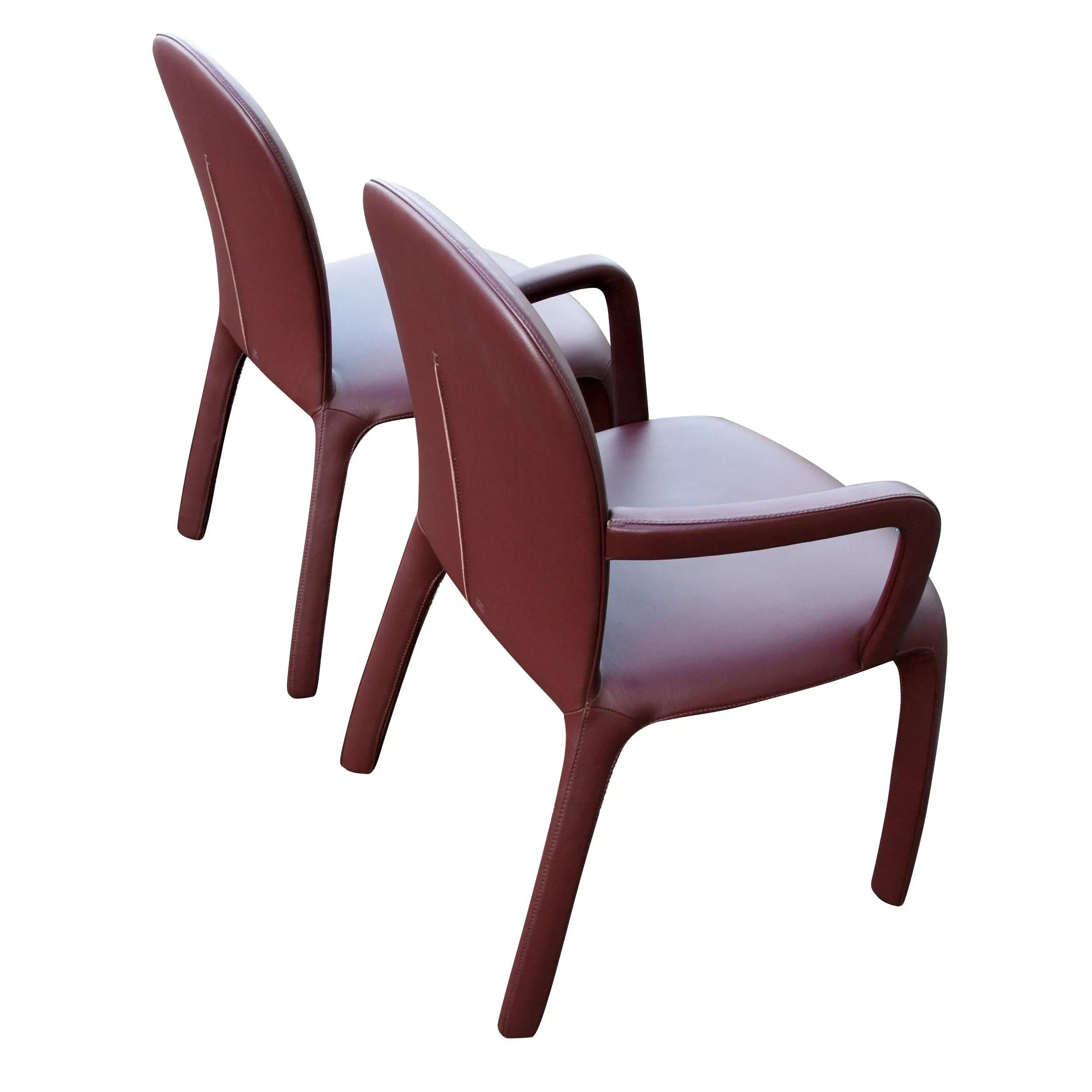 Set of 6 “Amelie” Dining Chairs by Claudio Bellini for Poltrona Frau In Good Condition For Sale In Pasadena, TX