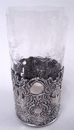 Set von 6 amerikanischen Highballhaltern aus Sterlingsilber im Hanau-Stil