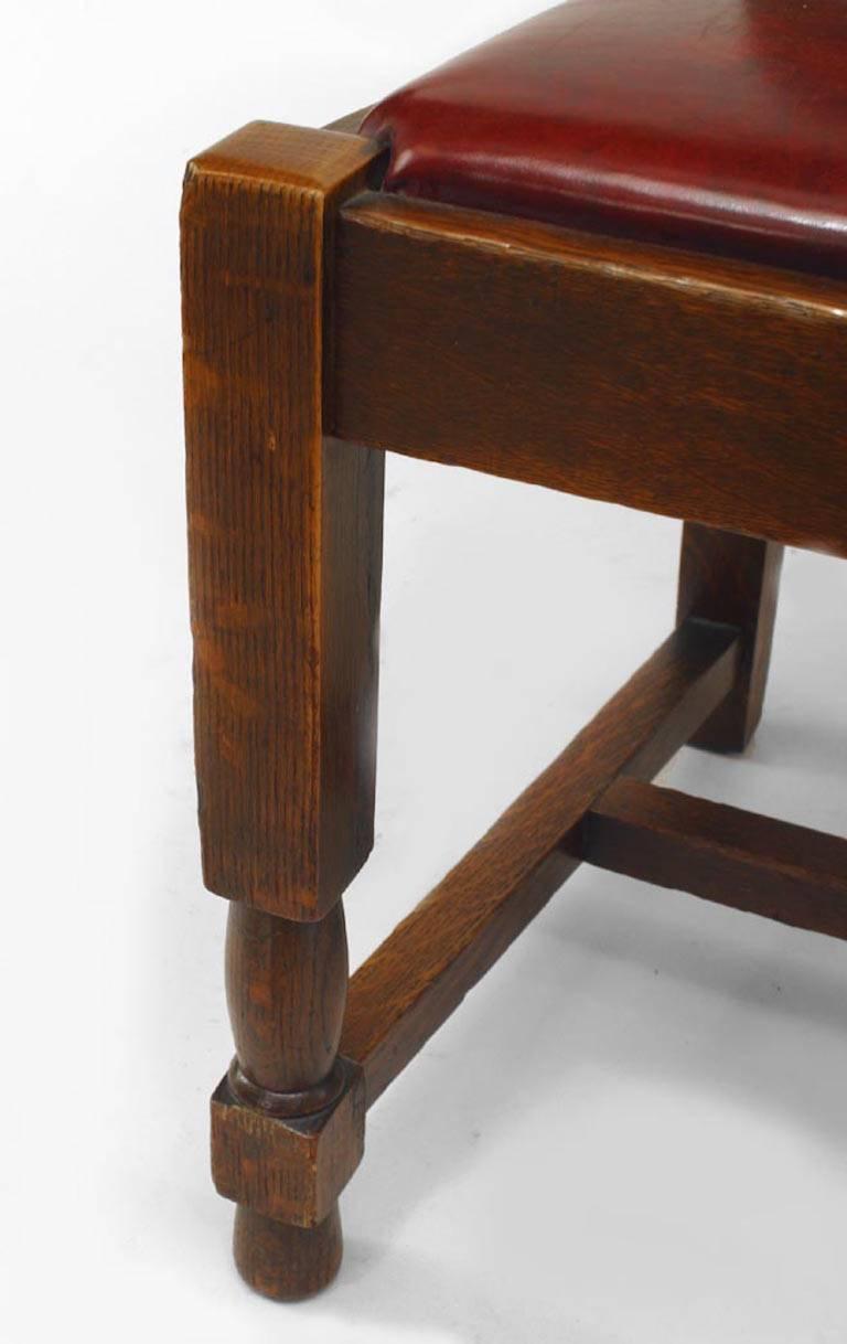 Ensemble de 6 chaises d'appoint en chêne American Mission Bon état - En vente à Queens, NY