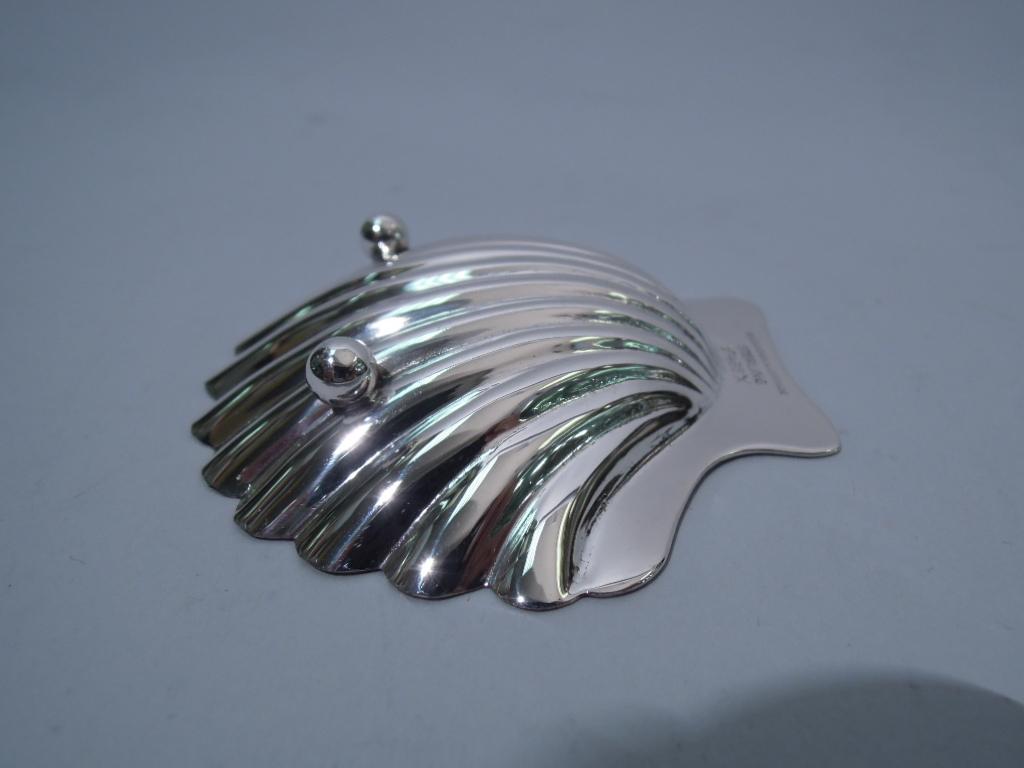 Set of 6 American Modern Sterling Silver Scallop Shell Nut Dishes 2