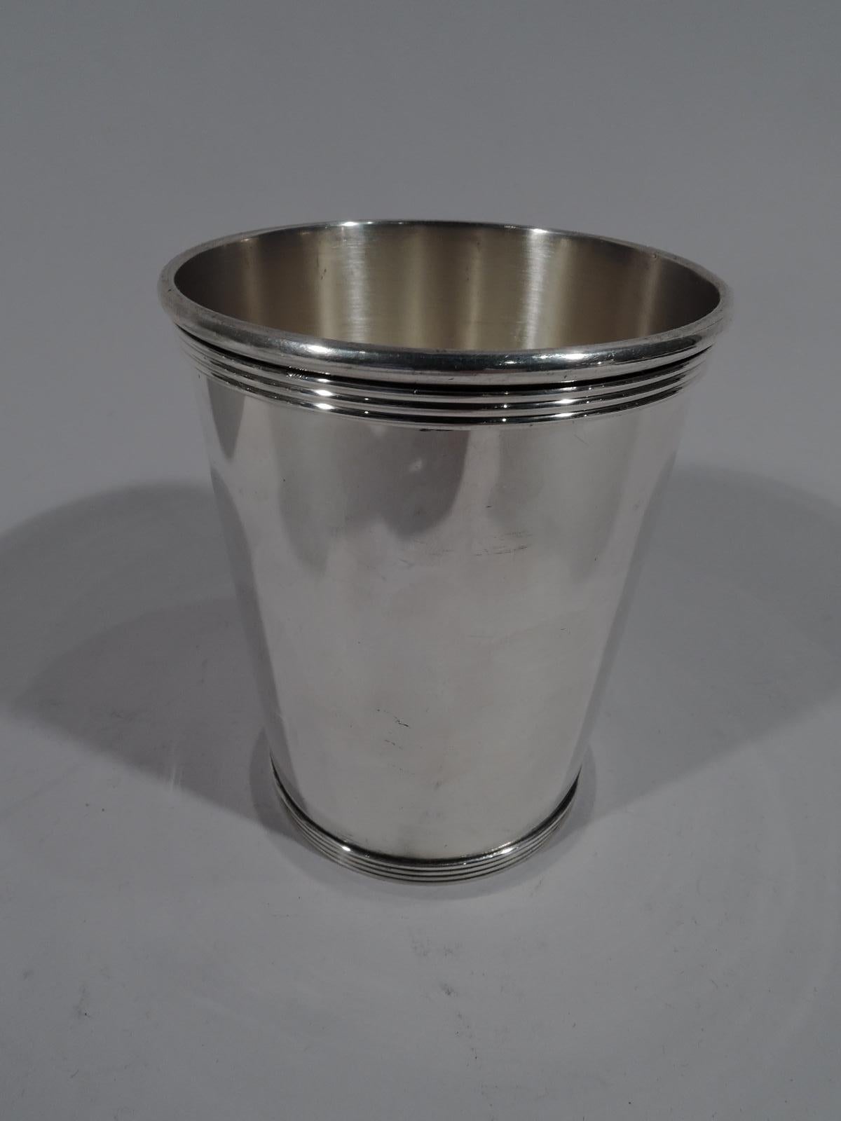 Modern Set of 6 American Sterling Silver Mint Julep Cups by Alvin