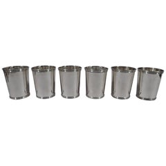 Set of 6 American Sterling Silver Mint Julep Cups by Alvin