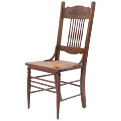 Antique Set of 6 American Victorian Spindle Back Side Chairs
