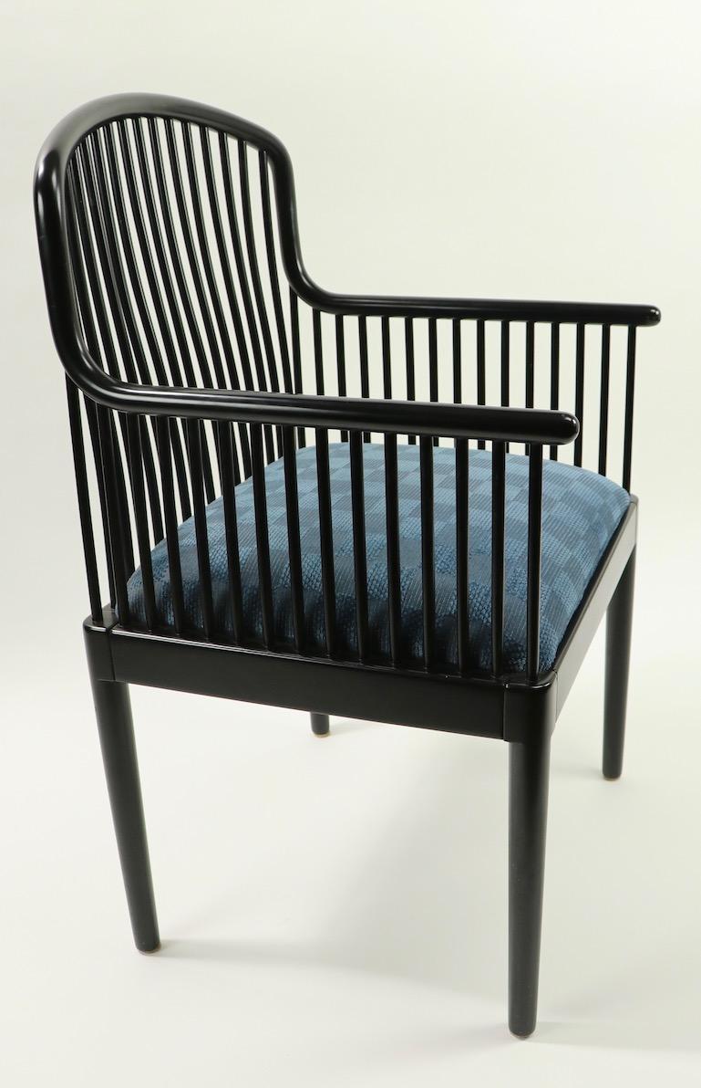 Ebonized Set of 6 Andover Chairs for Stendig by Davis Allen