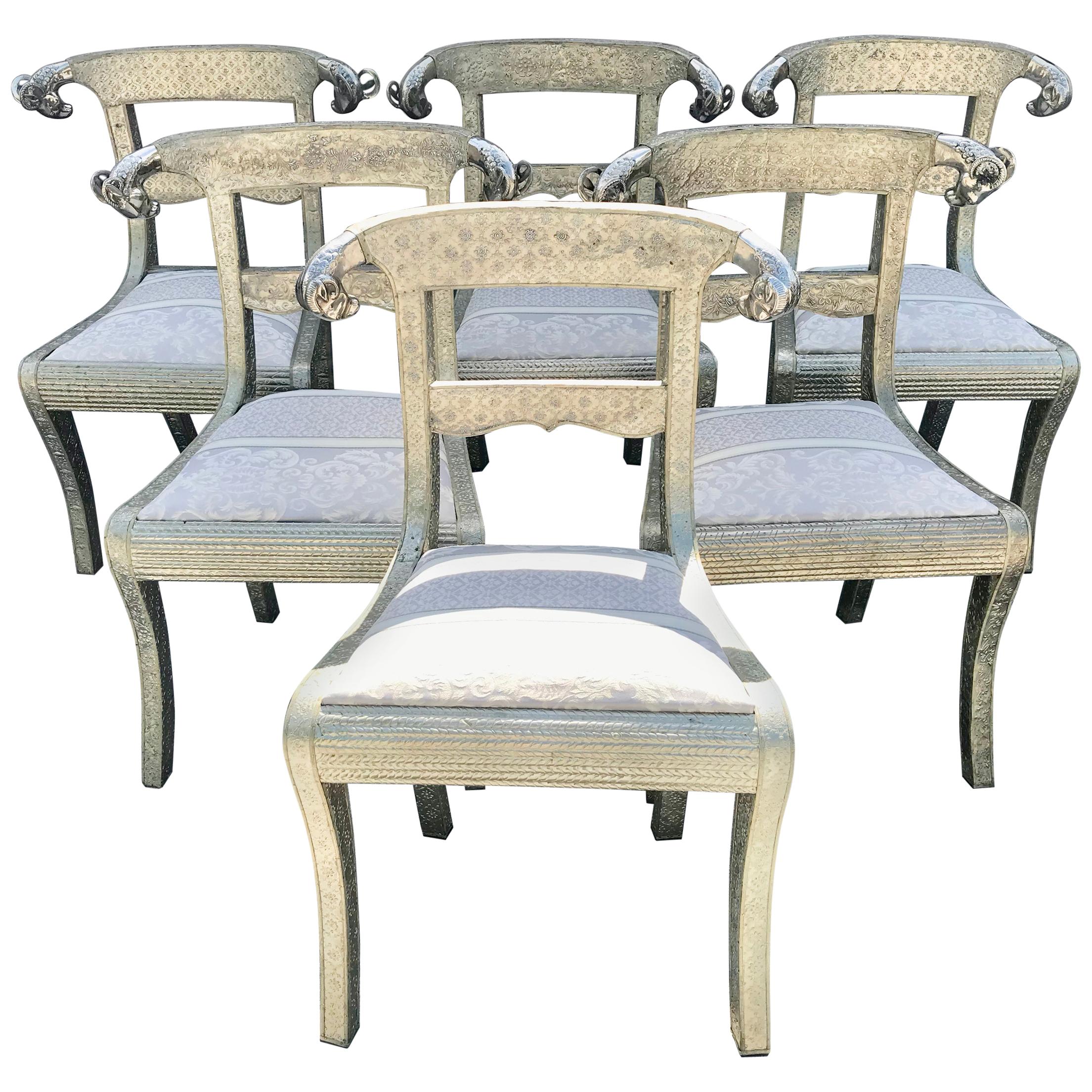 Set of 6 Anglo-Indian Regency Style Chairs