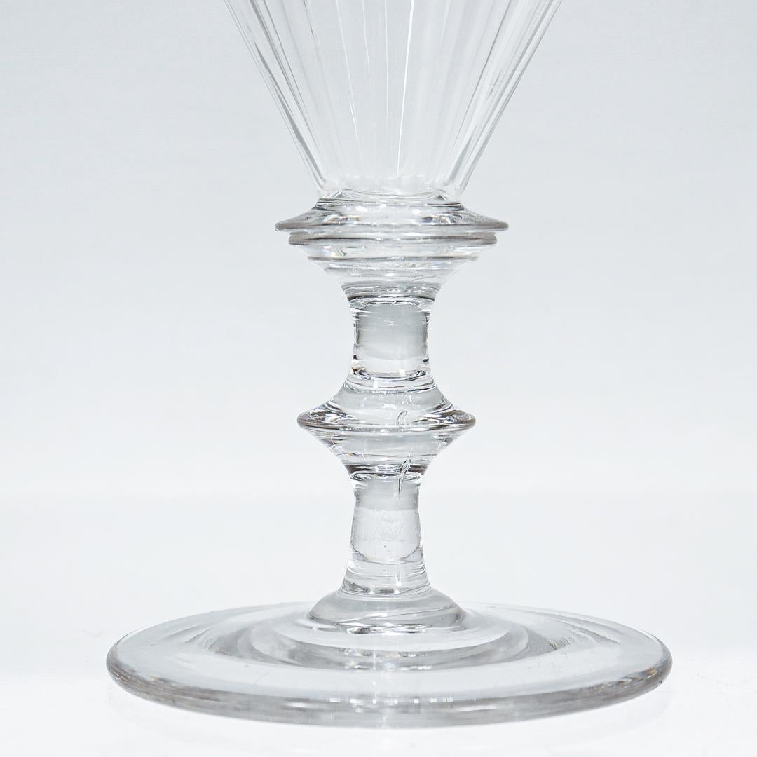 Set von 6 antiken Weingläsern oder Gläsern aus geschliffenem Glas aus dem 19. Jahrhundert, Bakewell zugeschrieben im Angebot 1