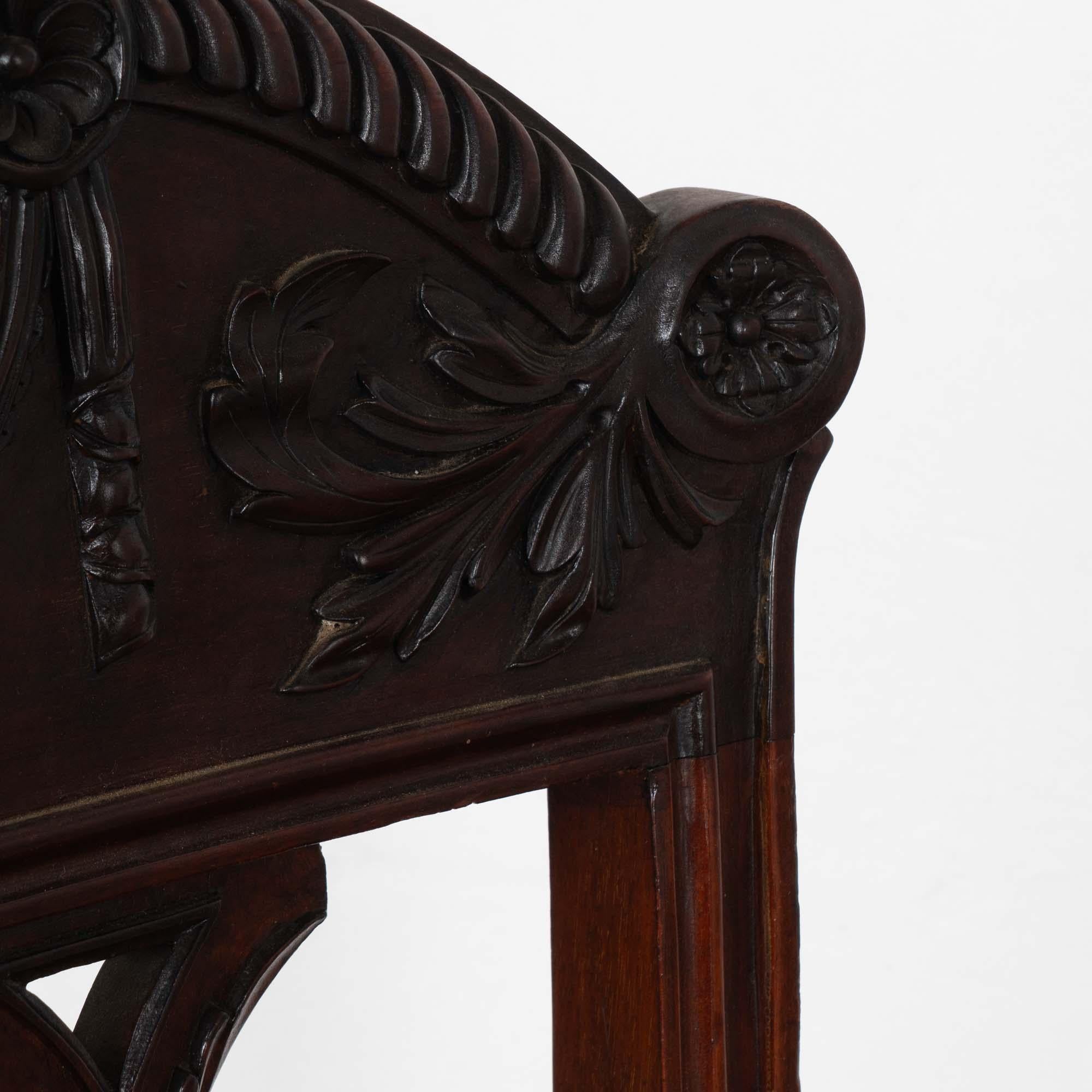 Set of 6 Antique 19th Century English Mahogany Dining Chairs For Sale 4