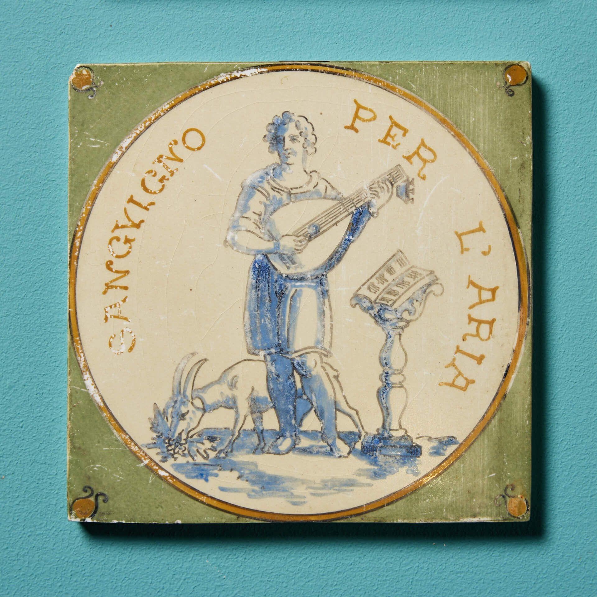 Clay Set of 6 Antique Barrowclough & Sanders Tiles For Sale